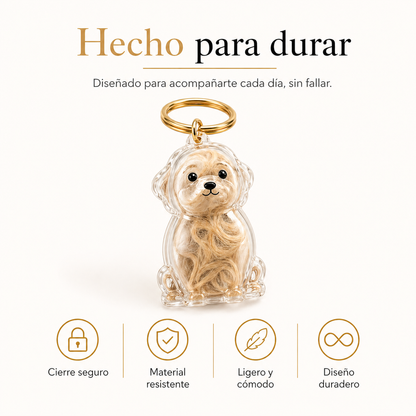 Llavero para Guardar el Pelo de tu Mascota