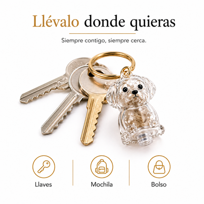 Llavero para Guardar el Pelo de tu Mascota